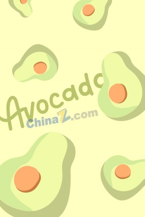 卡通牛油果矢量背景图设计